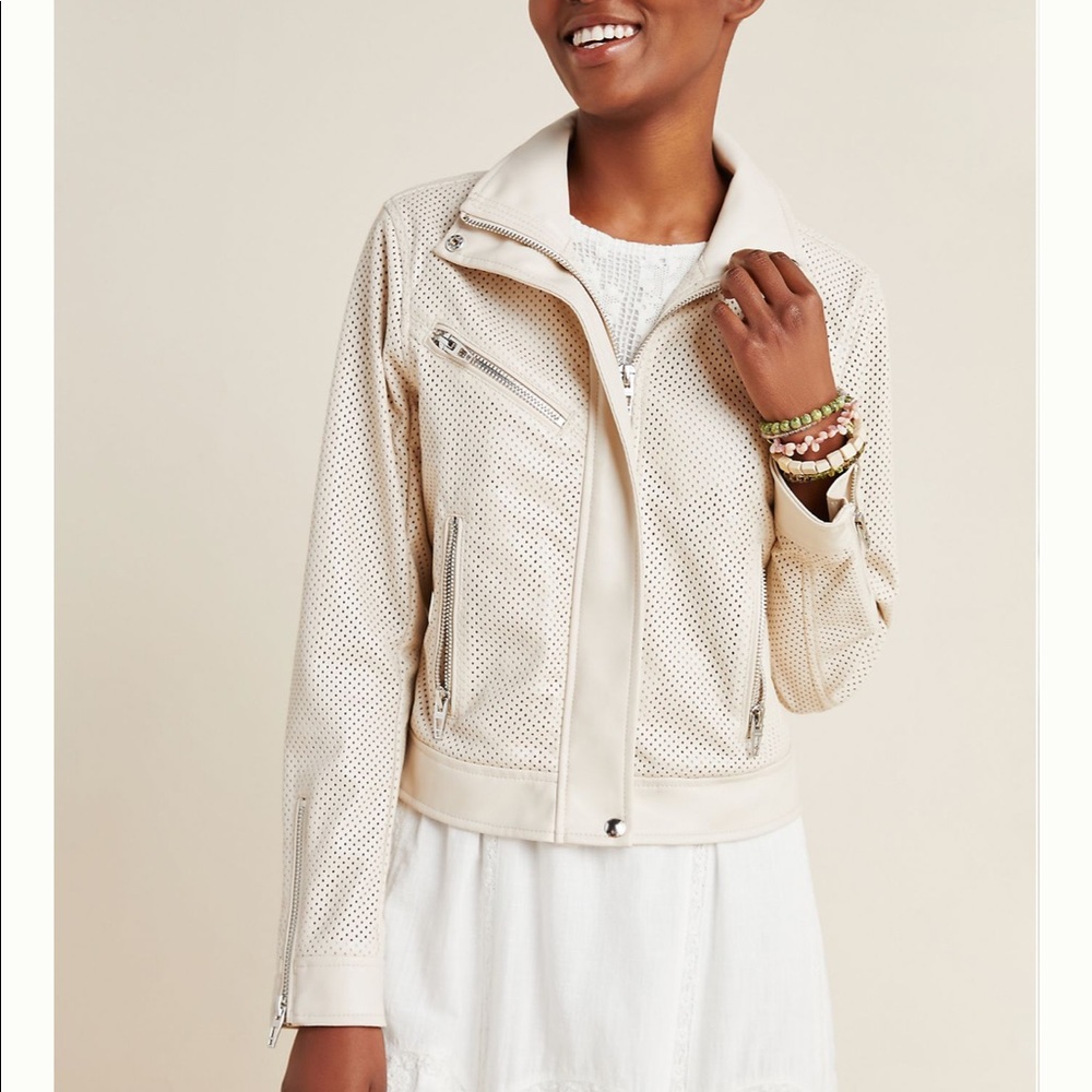 Imelda Perforated Moto Jacket